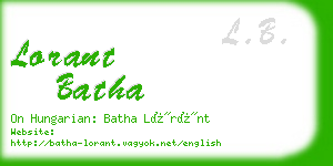 lorant batha business card